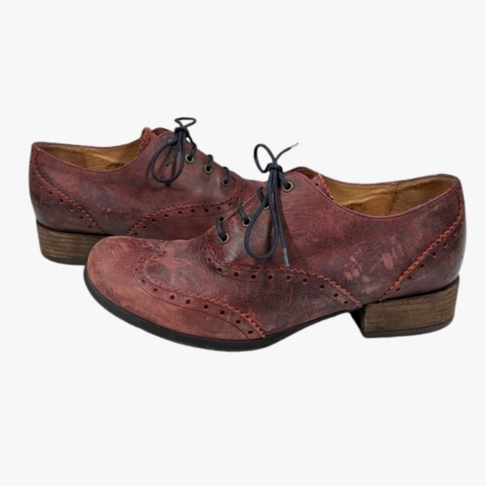 John Fluevog (Discontinued) Distressed Oxfords GUC $169 Size 8   S3078